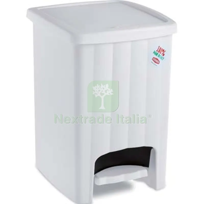 2PZ Pattumiera Immondizia Margherita Stefanplast Bianco LT 20 CM 26X30 H.CM 39 CM 26x30x39 — Casalinghi e organizzazione — rif. FERX.VIR2310638