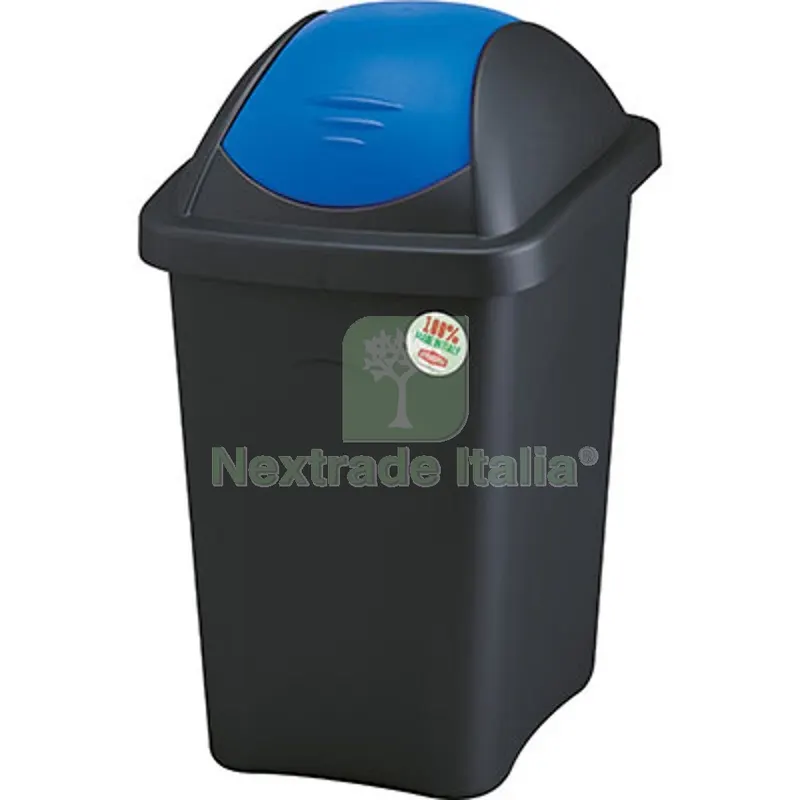 2PZ Bidone Immondizia Multipat Stefanplast Blu LT 60 CM 39X39 H.CM 68 CM 39x39x68 Colore Blu — Casalinghi e organizzazione — rif. FERX.VIR2310677