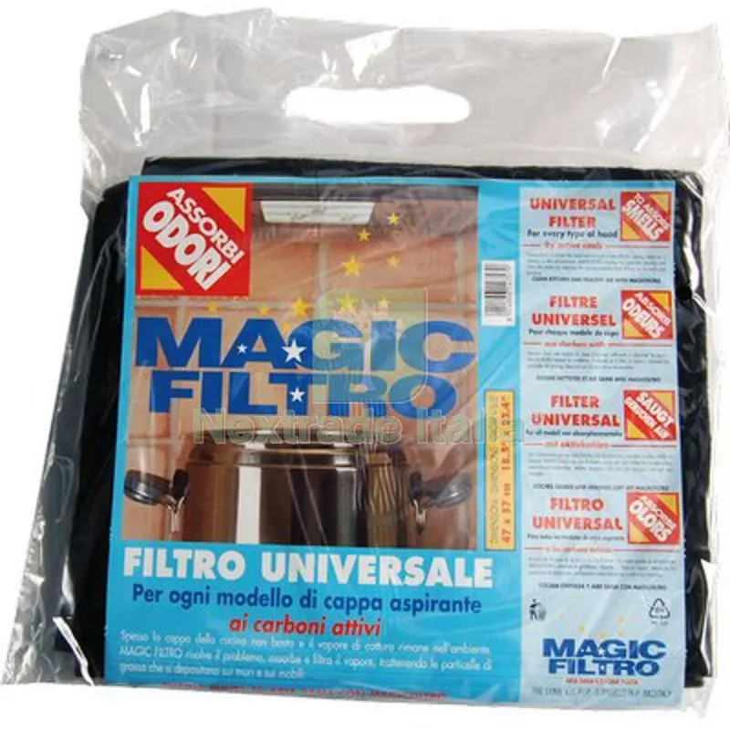 5PZ Filtro x Cappa Aspirante Odori Magic Nero CM 47X57 — Casalinghi e organizzazione — rif. FERX.VIR2325043