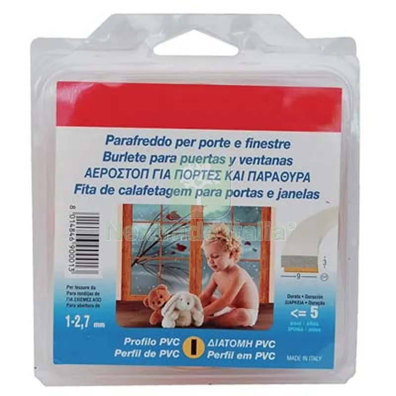 12PZ Parafreddo Geko Flex Profilo i PVC Espanso Bianco H.MM 9 MT 6 Colore Bianco — Raccordi a pressare e multistrato — rif. FERX.VIR2326182