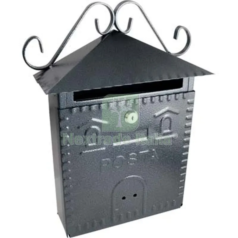 Cassetta Posta Casetta 703 Acciaio Vern Nero/Argento MM 300X100 H.MM 360 MM 300x100x360 — Casalinghi e organizzazione — rif. FERX.VIR2331523