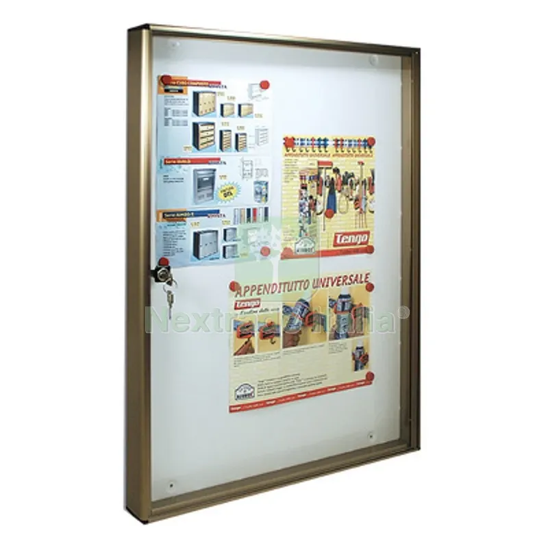 Bacheca Porta Avvisi Alubox Alluminio Bronzato 4XA4 MM 550X50 H.MM 730 MM 550x50x730 Posti 4 — Casalinghi e organizzazione — rif. FERX.VIR2332080