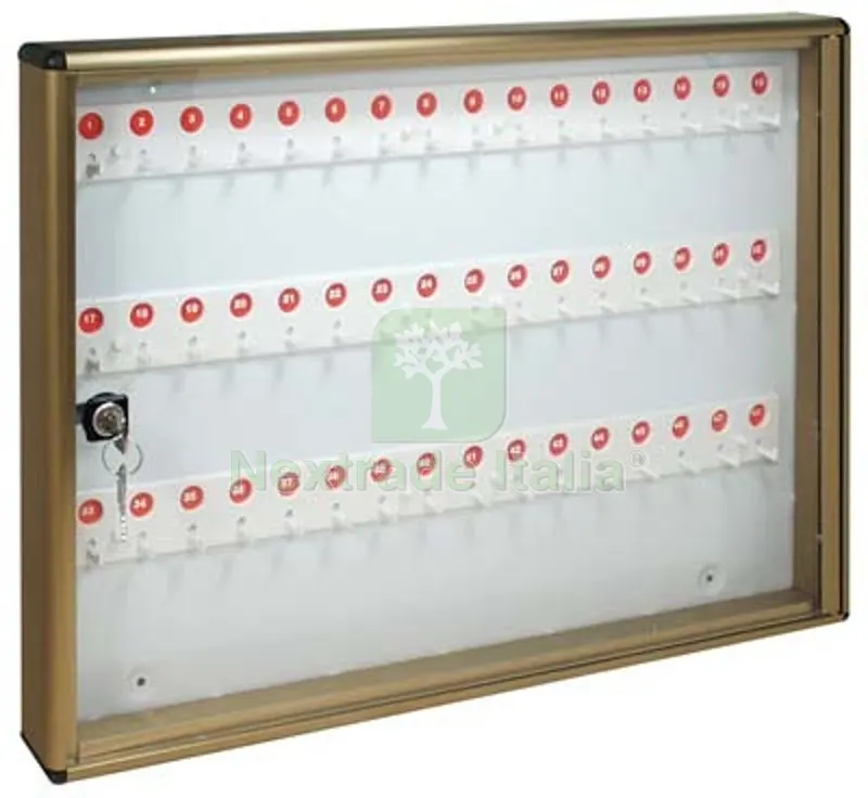 Bacheca Porta Chiavi Alubox Alluminio Bronzato Chiavi 48 MM 550X50 H.MM 400 MM 550x50x400 Posti 48 — Casalinghi e organizzazione — rif. FERX.VIR2332090