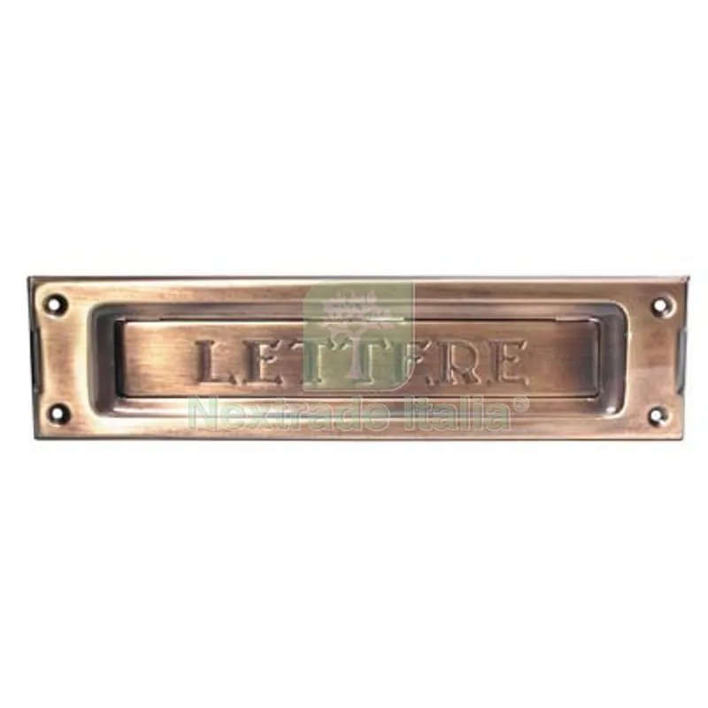 Bucalettere Posta da Applicare Ottone Bronzo Spazzolato MM 235X60 — Casalinghi e organizzazione — rif. FERX.VIR2332110 Bucalettere Posta da Applicare Ottone Bronzo Spazzolato MM 235X60 — Casalinghi e organizzazione — rif. FERX.VIR2332110