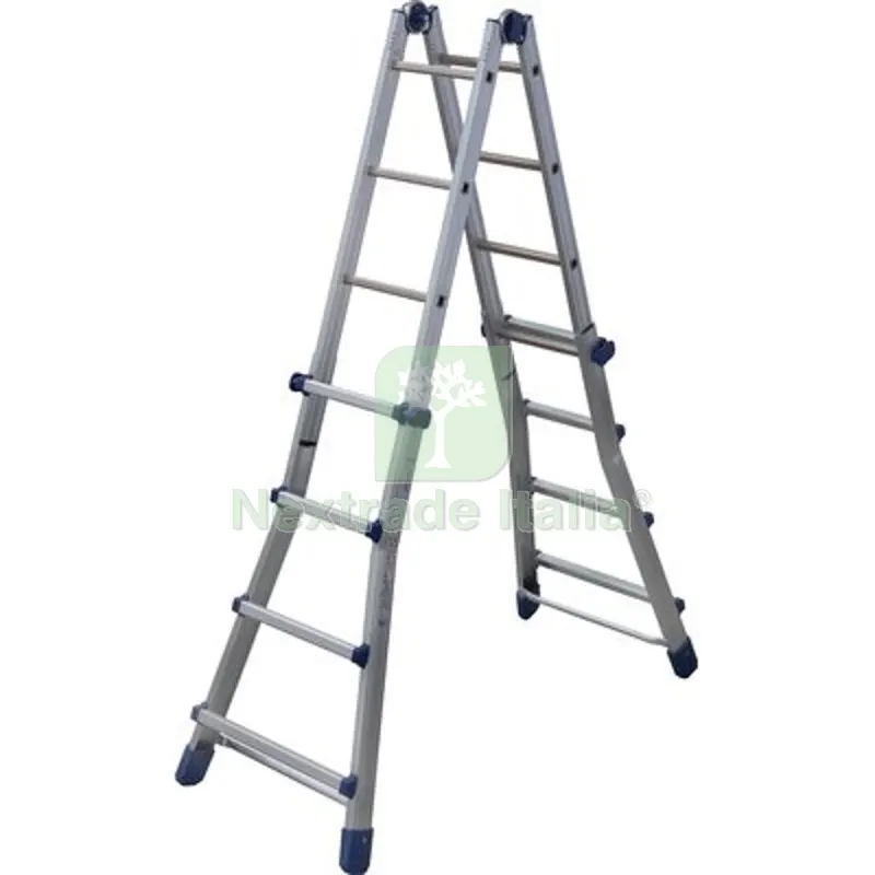 SCALA TELESCOPICA BRIKO BLU FACAL ALLUMINIO H.CM 120/400 PIOLI 4+4 — Scale e sgabelli — rif. FERX.VIR2335896