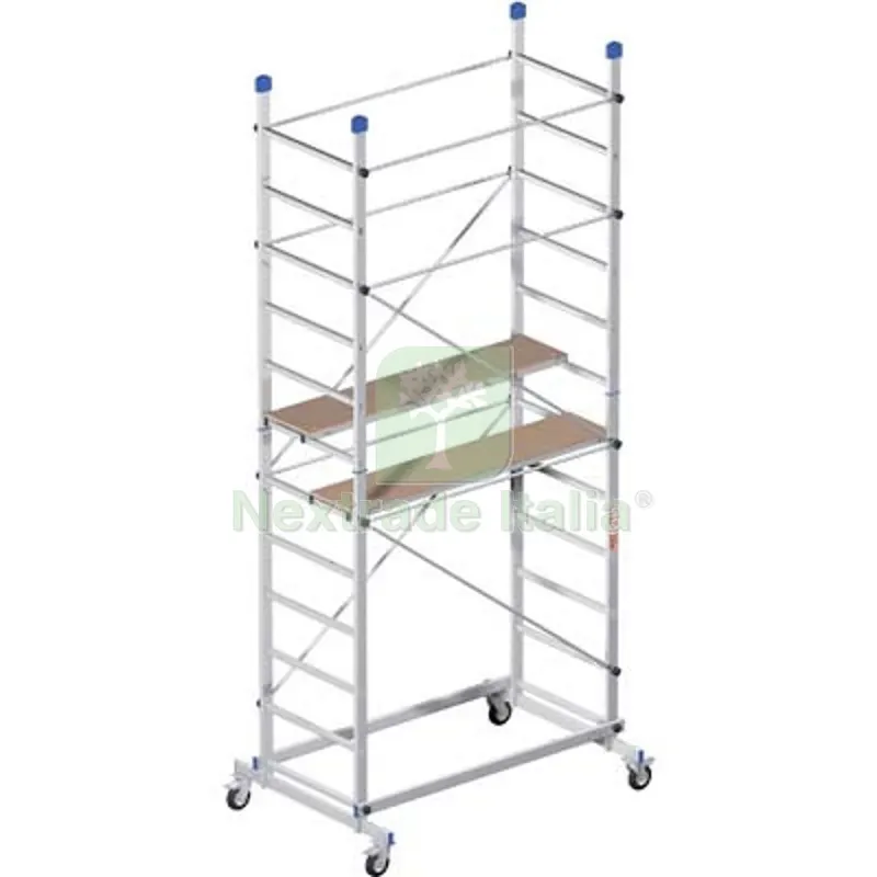 TRABATTELLO ZEUS MARCHETTI ALLUMINIO/LEGNO CM 157X70 H.CM 198/360 — Scale e ponteggi — rif. FERX.VIR2362213