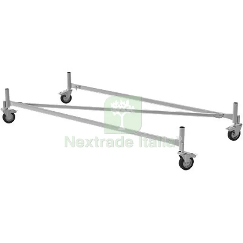 BASE TRABATTELLO GRIM EU 75 50045 MARCHETTI ACCIAIO ZINC CM 165X75 + 4 RUOTE — Scale e ponteggi — rif. FERX.VIR2362216