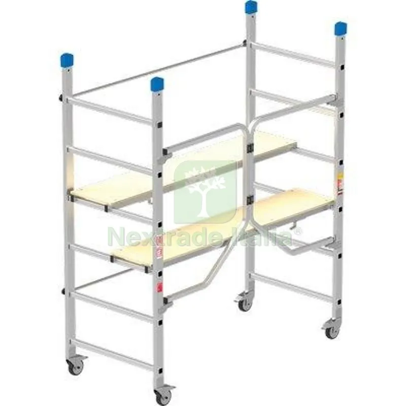 TRABATTELLO DINAMICO MARCHETTI ALLUMINIO RICHIUDIBILE CM 155-26X82 H.CM 110/188 H CM 188 — Scale e ponteggi — rif. FERX.VIR2362240