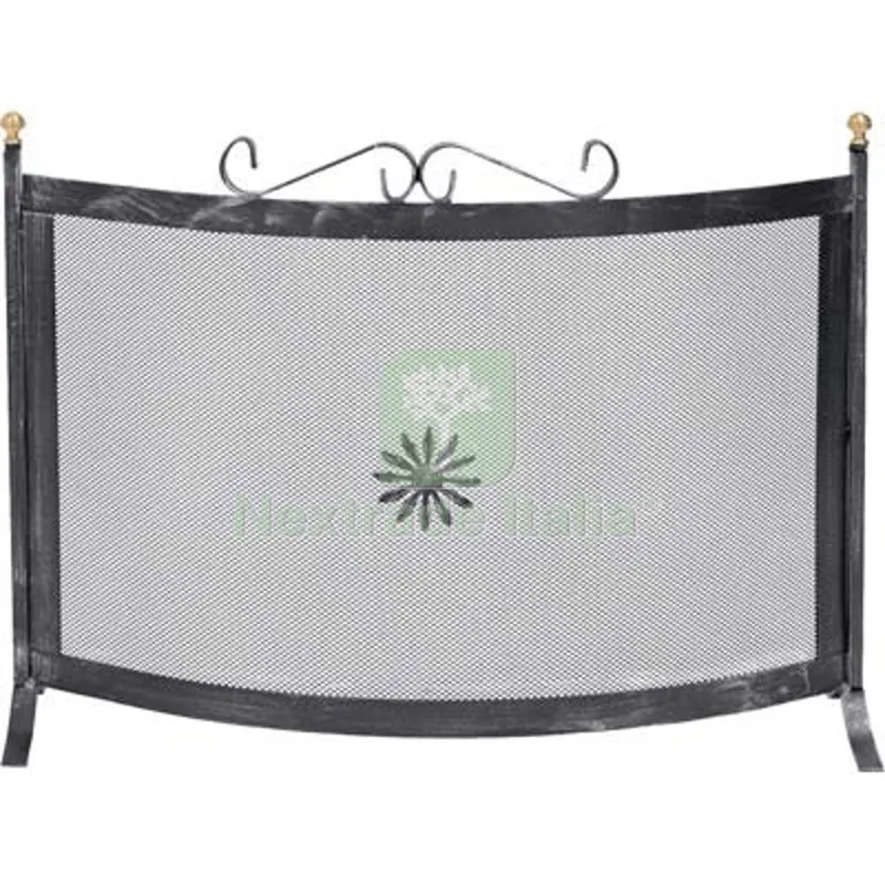 PARASCINTILLE CAMINO CURVO FERRO BATTUTO + POMI OTTONE CM 70X50 — Stufe e camini — rif. FERX.VIR2432827 PARASCINTILLE CAMINO CURVO FERRO BATTUTO + POMI OTTONE CM 70X50 — Stufe e camini — rif. FERX.VIR2432827