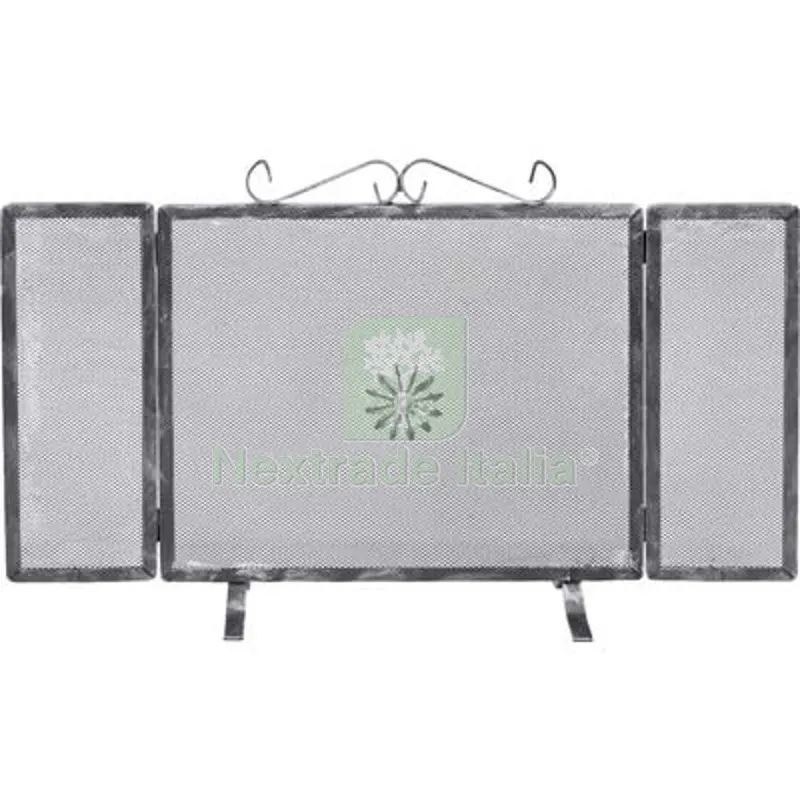 Parascintille Camino 3 Ante Ferro Battuto CM 16+50+16X50 — Stufe e camini — rif. FERX.VIR2432950 Parascintille Camino 3 Ante Ferro Battuto CM 16+50+16X50 — Stufe e camini — rif. FERX.VIR2432950