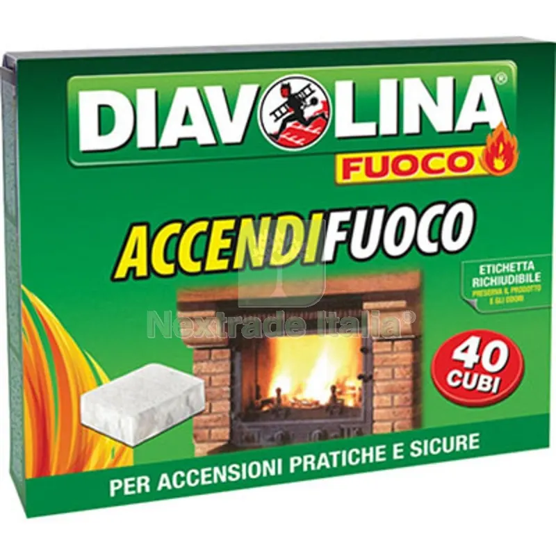 24PZ Accendifuoco Diavolina Fuoco Cubetti 40 — Tempo libero outdoor — rif. FERX.VIR2440142 24PZ Accendifuoco Diavolina Fuoco Cubetti 40 — Tempo libero outdoor — rif. FERX.VIR2440142