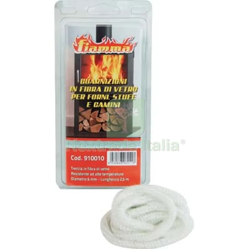 5PZ Guarnizione Treccia x Stufa Fiamma MM 10 MT 2,5 — Guarnizioni e tenute — rif. FERX.VIR2440209