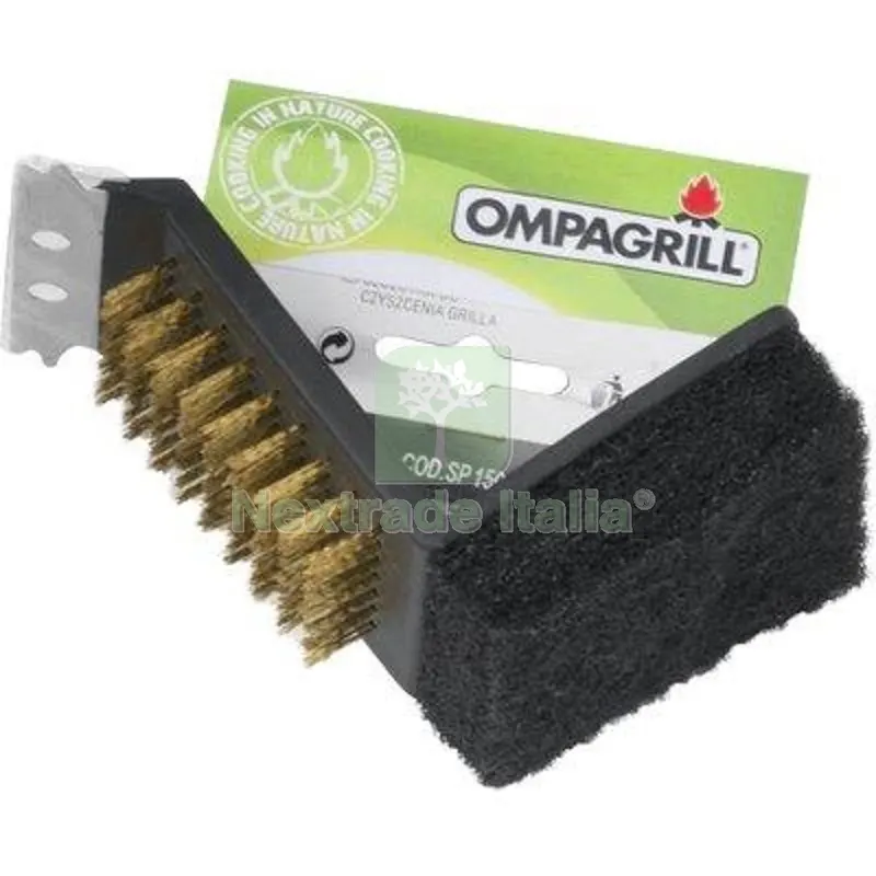 Spazzola Barbecue SP150 Ompagrill Spugna Abrasiva + Spazzola Ottone CM 15 — Tempo libero outdoor — rif. FERX.VIR2446123 Spazzola Barbecue SP150 Ompagrill Spugna Abrasiva + Spazzola Ottone CM 15 — Tempo libero outdoor — rif. FERX.VIR2446123