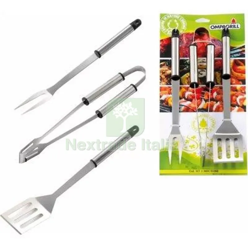 Posate Barbecue Set 03360 Ompagrill Acciaio Inox CF=PZ 3 CM 36 — Tempo libero outdoor — rif. FERX.VIR2446133 Posate Barbecue Set 03360 Ompagrill Acciaio Inox CF=PZ 3 CM 36 — Tempo libero outdoor — rif. FERX.VIR2446133