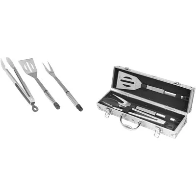 Posate Barbecue Valigetta 03340 Ompagrill Alluminio/Acciaio CF=PZ 3 CM 34 — Tempo libero outdoor — rif. FERX.VIR2446135 Posate Barbecue Valigetta 03340 Ompagrill Alluminio/Acciaio CF=PZ 3 CM 34 — Tempo libero outdoor — rif. FERX.VIR2446135