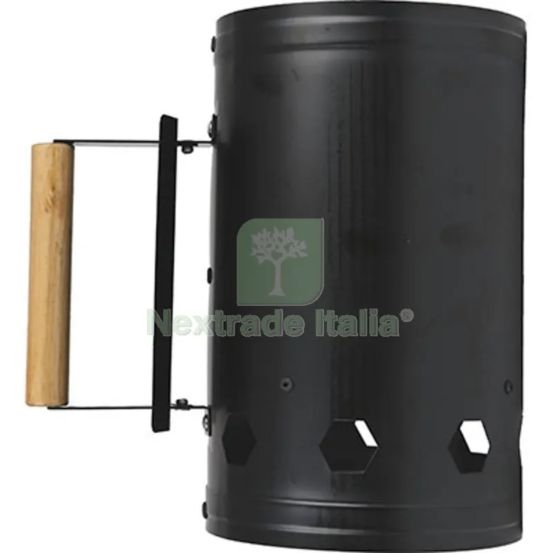 Ciminiera Accendi Carbonella Domus Acciaio Verniciato/Legno CM 16 H.CM 27,3 CM 16x27,3 — Tempo libero outdoor — rif. FERX.VIR2446177