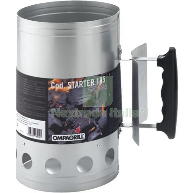 Ciminiera Accendi Carbonella Ompagrill Acciaio Alluminato CM 17 H.CM 27 CM 17x27 — Tempo libero outdoor — rif. FERX.VIR2446178