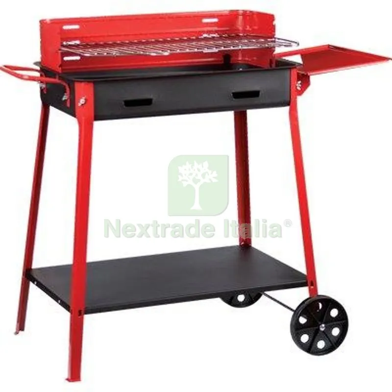 Barbecue Carbonella Maxi + Ruote FD CM 60X40 H.CM 85 CM 60x40x85 — Tempo libero outdoor — rif. FERX.VIR2446460 Barbecue Carbonella Maxi + Ruote FD CM 60X40 H.CM 85 CM 60x40x85 — Tempo libero outdoor — rif. FERX.VIR2446460