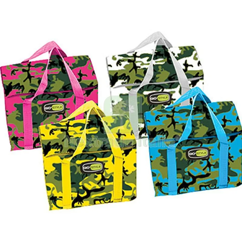 2PZ Borsa Termica Camouflage Lunch BAG Giostyle LT 6 CM 23X17X14 Colori MIX — Borracce e bottiglie — rif. FERX.VIR2510362