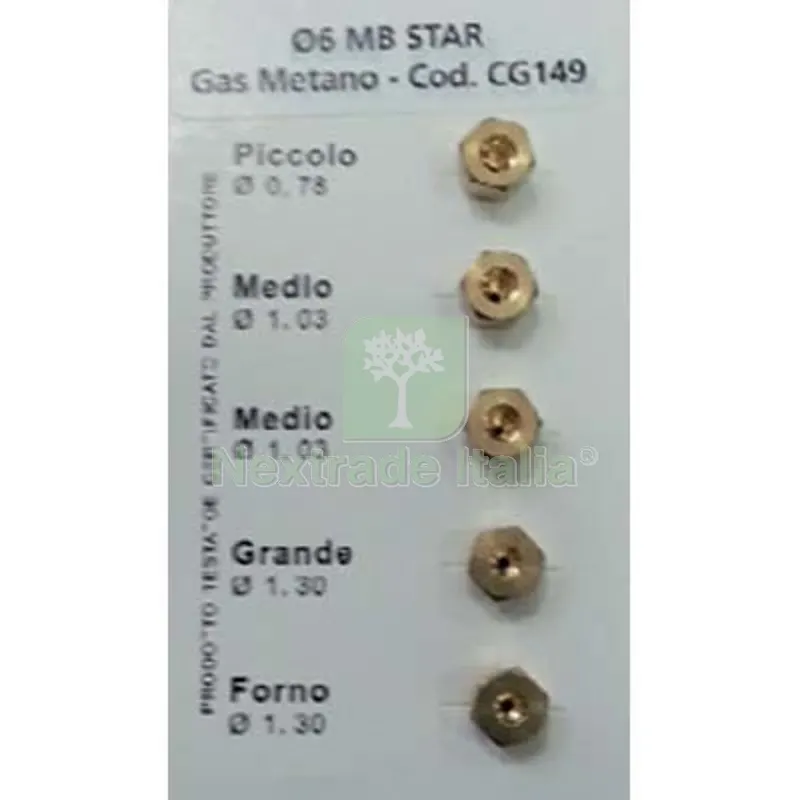 5CF Ugelli Ricambio x Fornelli GAS Metano Ottone CF=PZ 5 — Casalinghi e organizzazione — rif. FERX.VIR2540020