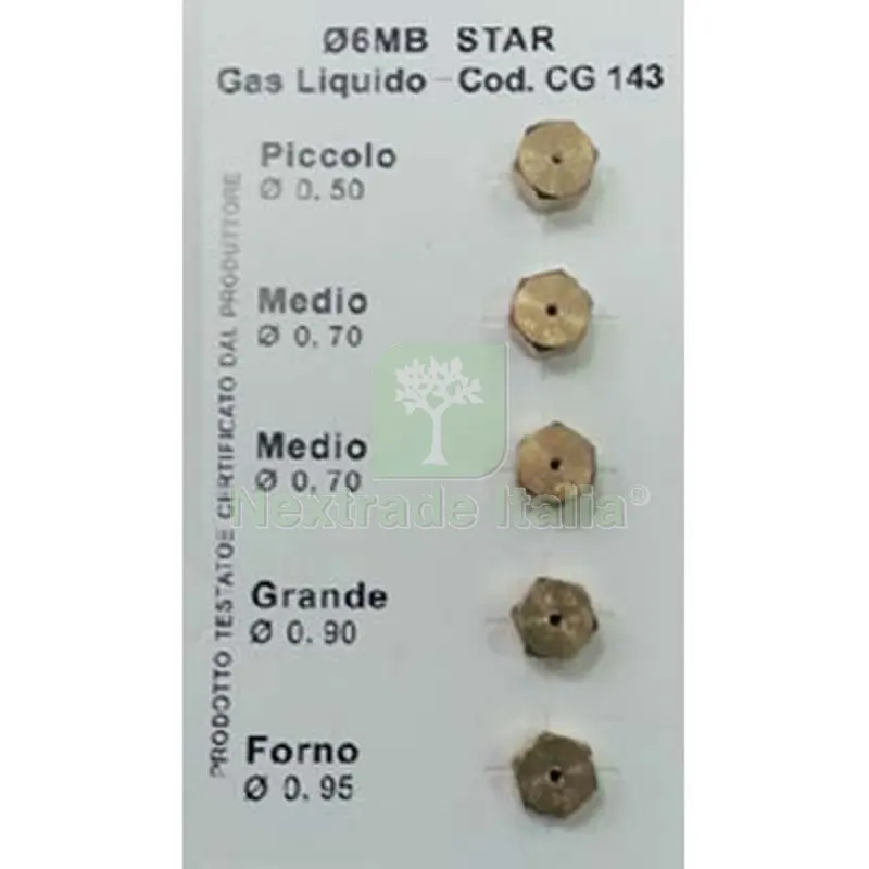 5CF Ugelli Ricambio x Fornelli GAS GPL Ottone CF=PZ 5 — Casalinghi e organizzazione — rif. FERX.VIR2540021