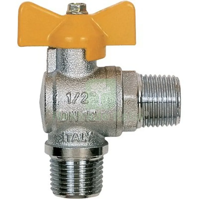 2PZ VALVOLA SFERA GAS A SQUADRA 060 ITAP OTTONE NICHELATO 1/2M DIAMETRO POLLICI 1/2" — Rubinetti e valvole — rif. FERX.VIR2546043