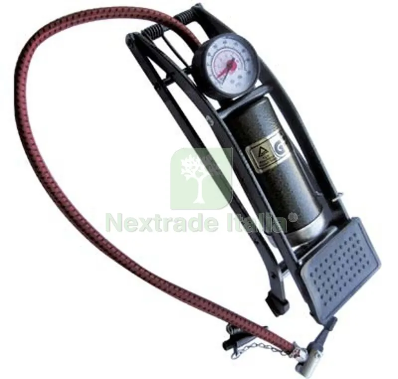 POMPA GONFIAGGIO A PEDALE ACCIAIO + MANOMETRO E ADATTATORI BAR MAX 5 — Accessori e ricambi utensili elettrici — rif. FERX.VIR2553400 POMPA GONFIAGGIO A PEDALE ACCIAIO + MANOMETRO E ADATTATORI BAR MAX 5 — Accessori e ricambi utensili elettrici — rif. FERX.VIR2553400