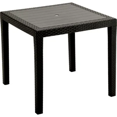 Tavolo Rattan King PP Antracite CM 80X80 H.CM 72 — Tempo libero outdoor — rif. FERX.VIR2600221 Tavolo Rattan King PP Antracite CM 80X80 H.CM 72 — Tempo libero outdoor — rif. FERX.VIR2600221