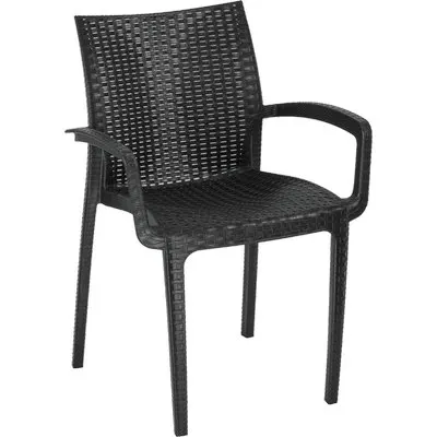 Sedia Rattan Duke + Braccioli Progarden PP Antracite CM 58X52 H.CM 81 — Arredo — rif. FERX.VIR2600227 Sedia Rattan Duke + Braccioli Progarden PP Antracite CM 58X52 H.CM 81 — Arredo — rif. FERX.VIR2600227