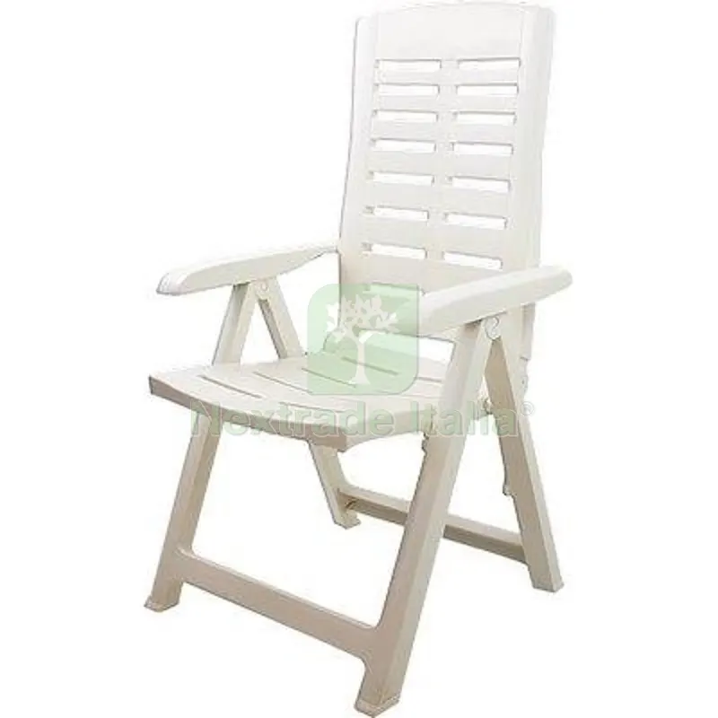 Poltrona Pieghevole Yuma Progarden PP Bianco CM 60X61 H.CM 109 CM 60x6x109 Colore Bianco — Arredo — rif. FERX.VIR2600270 Poltrona Pieghevole Yuma Progarden PP Bianco CM 60X61 H.CM 109 CM 60x6x109 Colore Bianco — Arredo — rif. FERX.VIR2600270