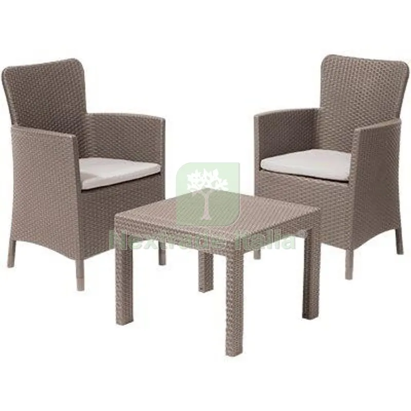 Set Rattan Salvador Balcony Keter PP Cappuccino CF=PZ 3 + Cuscini Colore Cappuccino — Tempo libero outdoor — rif. FERX.VIR2600319 Set Rattan Salvador Balcony Keter PP Cappuccino CF=PZ 3 + Cuscini Colore Cappuccino — Tempo libero outdoor — rif. FERX.VIR2600319