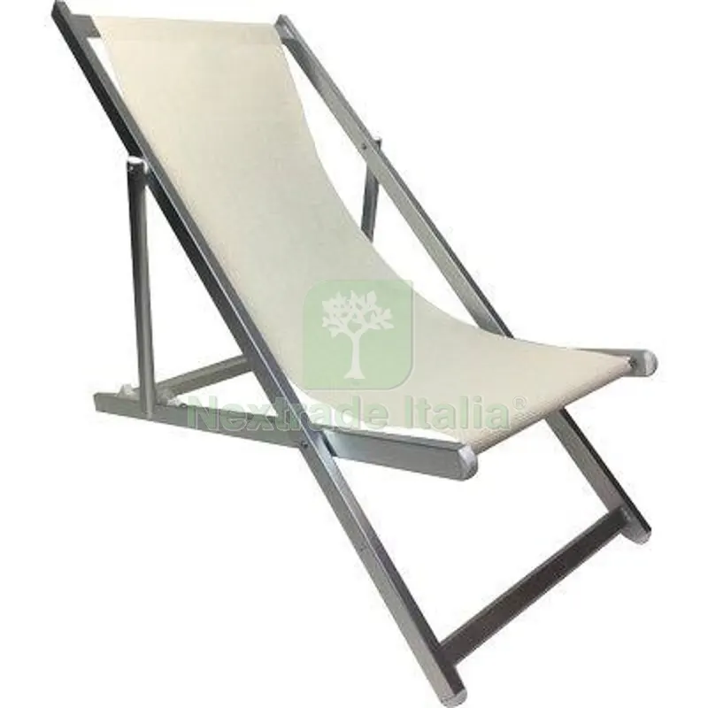 Sdraio Ostia Domus Alluminio/Text Bianco CM 83X57H.CM 108 Colore Bianco — Tempo libero outdoor — rif. FERX.VIR2613018