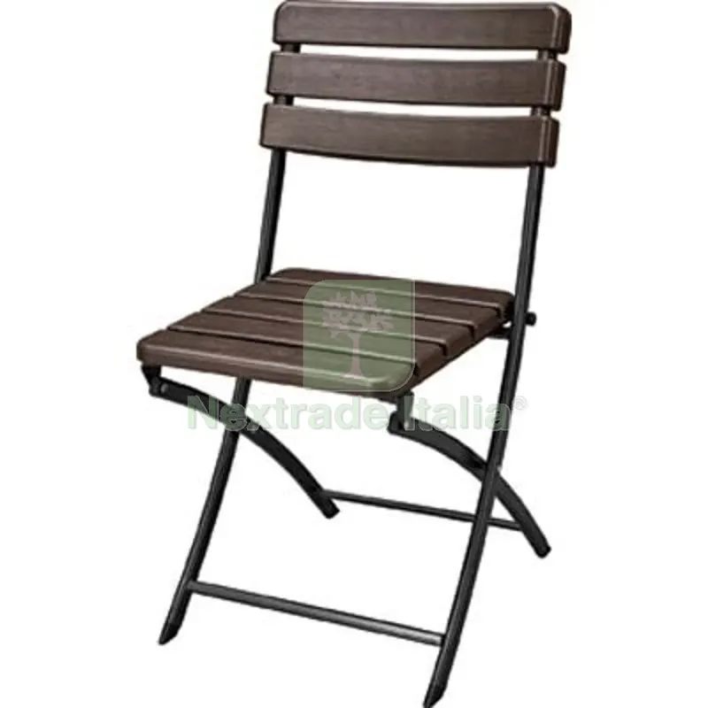 2PZ Sedia Wood Domus Hdpe Marrone/Acciaio CM 55X46 H.CM 81 CM 55x46x81 — Arredo — rif. FERX.VIR2613102 2PZ Sedia Wood Domus Hdpe Marrone/Acciaio CM 55X46 H.CM 81 CM 55x46x81 — Arredo — rif. FERX.VIR2613102