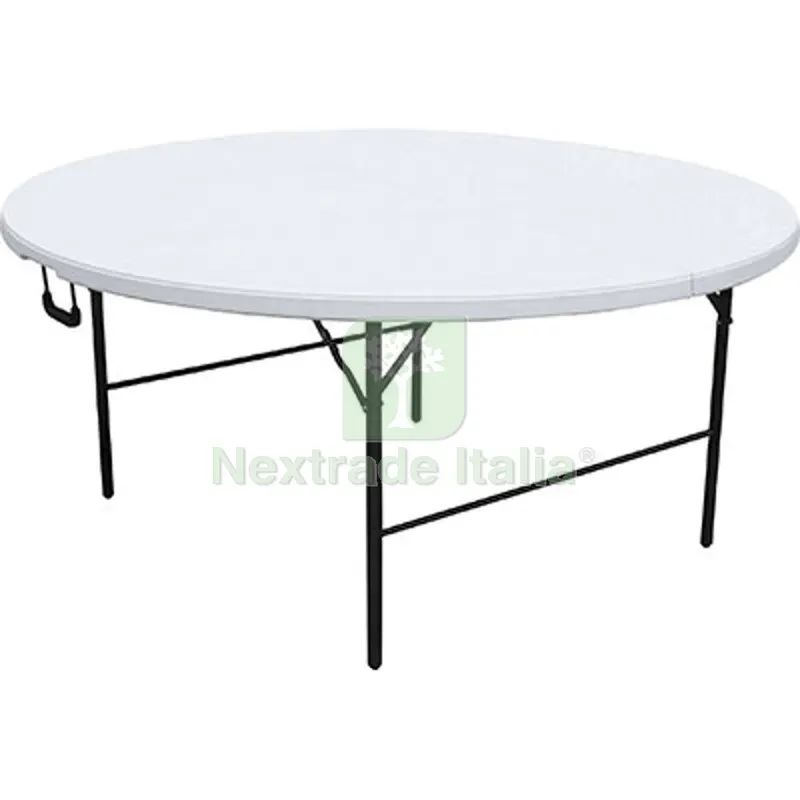 Tavolo Catering Domus Hdpe Bianco/Acciaio CM 160 H.CM 74 CM 160x74 — Tempo libero outdoor — rif. FERX.VIR2613122 Tavolo Catering Domus Hdpe Bianco/Acciaio CM 160 H.CM 74 CM 160x74 — Tempo libero outdoor — rif. FERX.VIR2613122