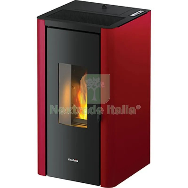 Stufa Pellet Indigo EVO 7 Freepoint Bordeaux KW 7 MM 465X455 H.MM 895 Colore Bordeaux — Stufe e camini — rif. FERX.VIR2632001 Stufa Pellet Indigo EVO 7 Freepoint Bordeaux KW 7 MM 465X455 H.MM 895 Colore Bordeaux — Stufe e camini — rif. FERX.VIR2632001