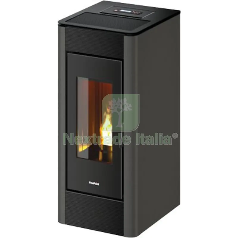 Stufa Pellet Indaco 11 Freepoint Antracite KW 10,5 Canalizzata MM 477X552 H.MM 1008 — Stufe e camini — rif. FERX.VIR2632027
