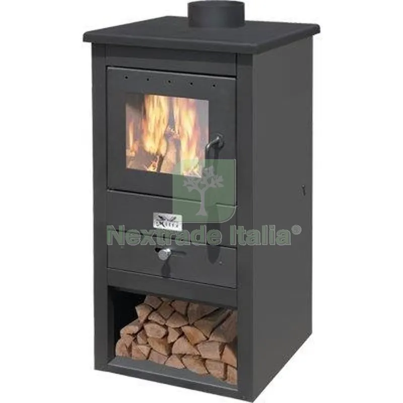 Stufa Legna Athena 11 Mille Nero KW 10,7 MM 430X410 H.MM 860 Colore Nero — Raccordi in ghisa e figure — rif. FERX.VIR2632492