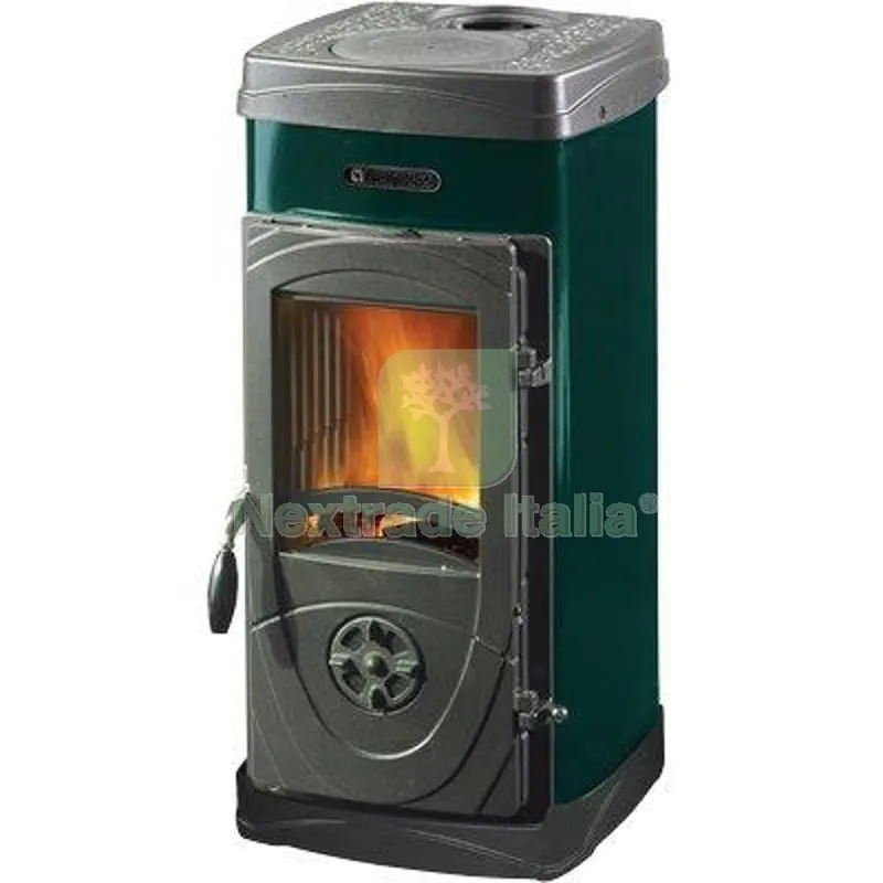 STUFA LEGNA SUPER JUNIOR LA NORDICA VERDE KW 5 MM 360X419 H.MM 771 Colore Verde KW 5,0 — Tubi e raccordi — rif. FERX.VIR2632505
