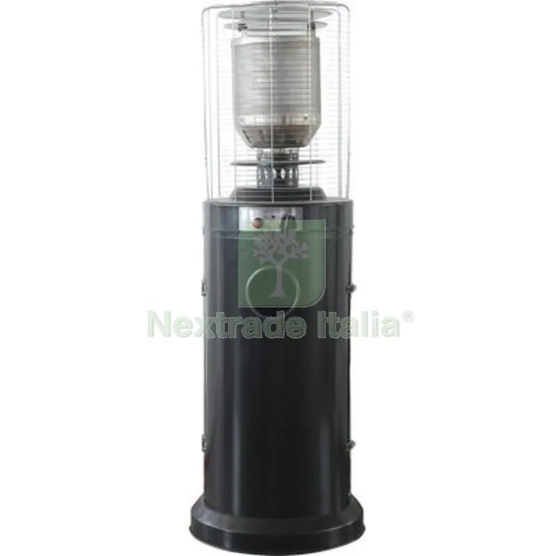 Stufa GAS GPL Short Round Patio Flame Domus Nero KW 13 H.CM 136 + Ruote — Tempo libero outdoor — rif. FERX.VIR2636680 Stufa GAS GPL Short Round Patio Flame Domus Nero KW 13 H.CM 136 + Ruote — Tempo libero outdoor — rif. FERX.VIR2636680
