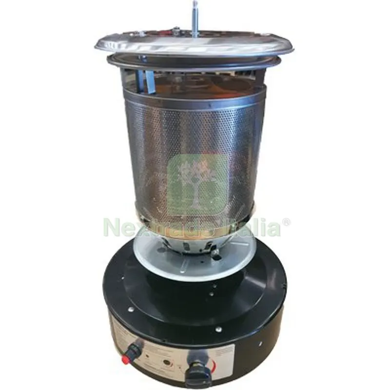 Bruciatore Stufa GAS GPL Short Round Patio Domus Nero KW 11 H.CM 135 — Pompe — rif. FERX.VIR2636886