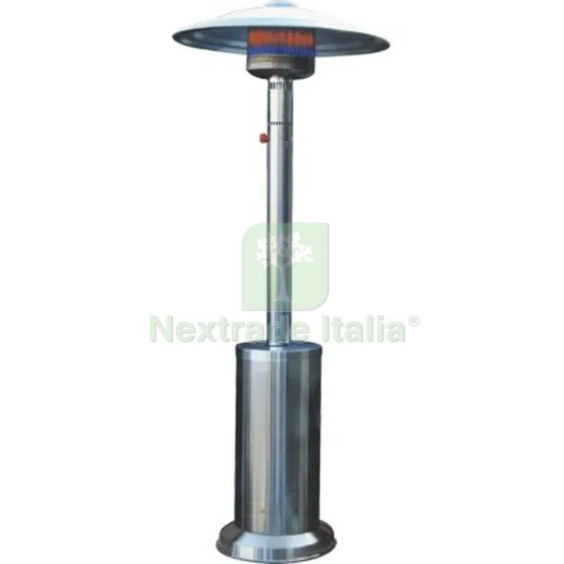 Stufa GAS GPL a Fungo + Ruote Domus Acciaio KW 5/12 CM 46x221 Colore Inox — Tubi e raccordi — rif. FERX.VIR2637007