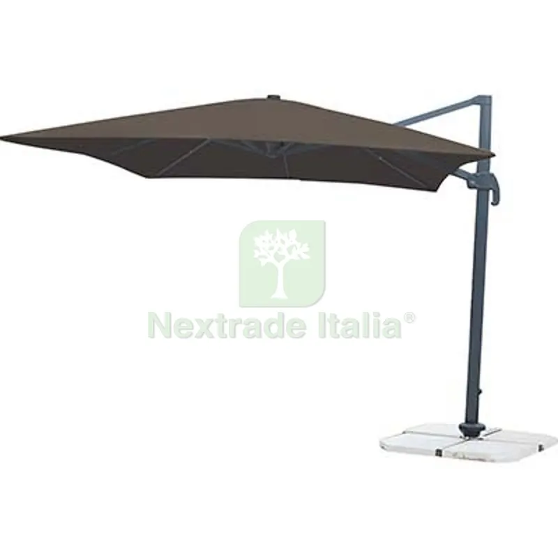 Ombrellone Palo Laterale TOP Domus Alluminio/Poly Tortora MM 77X53 MT 3X3 Colore Tortora — Tempo libero outdoor — rif. FERX.VIR2637449