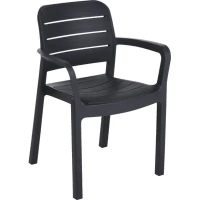 Sedia Tisara + Braccioli Keter PP Nero CM 58X53 H.CM 83 — Arredo — rif. FERX.VIR2638967 Sedia Tisara + Braccioli Keter PP Nero CM 58X53 H.CM 83 — Arredo — rif. FERX.VIR2638967