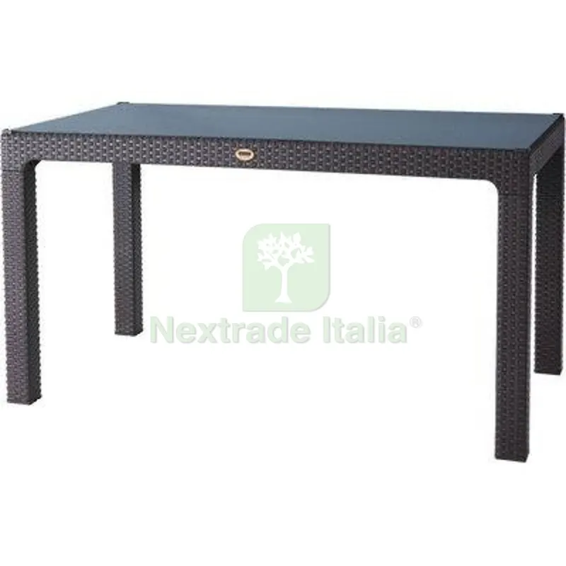 Tavolo Rattan Kreta Domus PP Antracite CM 120X70 H.CM 78 CM 120x70x78 Colore Antracite — Tempo libero outdoor — rif. FERX.VIR2639104 Tavolo Rattan Kreta Domus PP Antracite CM 120X70 H.CM 78 CM 120x70x78 Colore Antracite — Tempo libero outdoor — rif. FERX.VIR2639104