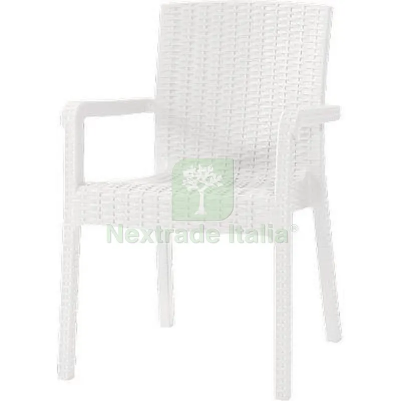 Sedia Rattan Kreta + Braccioli Domus PP Bianco CM 58X75 H.CM 85 CM 58x75x85 Colore Bianco — Arredo — rif. FERX.VIR2639112 Sedia Rattan Kreta + Braccioli Domus PP Bianco CM 58X75 H.CM 85 CM 58x75x85 Colore Bianco — Arredo — rif. FERX.VIR2639112