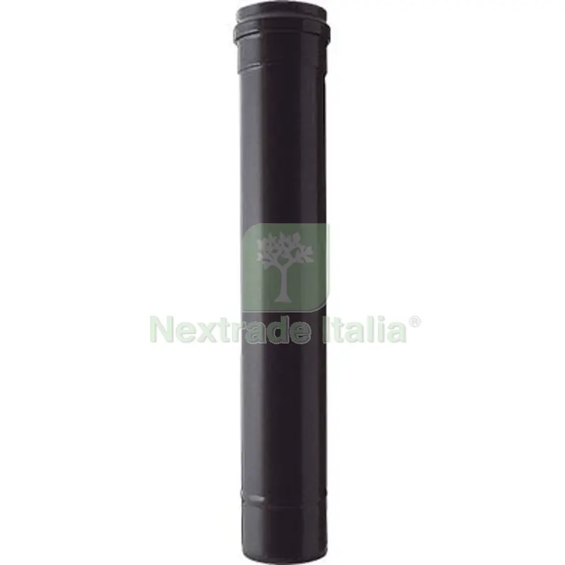 Tubo Pellet Light Nero Opaco Save CM 10 H.CM 50 CM 10x50 — Stufe e camini — rif. FERX.VIR2653108