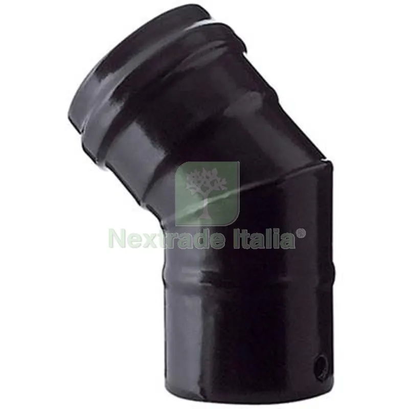 GOMITO PELLET 45° NERO OPACO SAVE CM 12 — Stufe e camini — rif. FERX.VIR2654103 GOMITO PELLET 45° NERO OPACO SAVE CM 12 — Stufe e camini — rif. FERX.VIR2654103