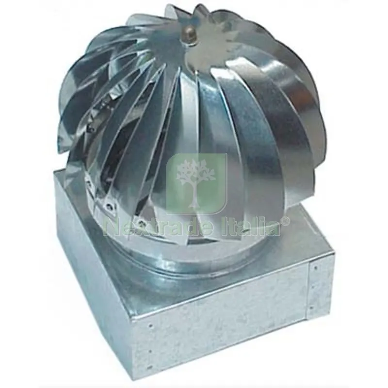 VENTOLINO GIREVOLE BASE QUADRA ZINCATO CM 42X42 — Flessibili e allacci — rif. FERX.VIR2655542