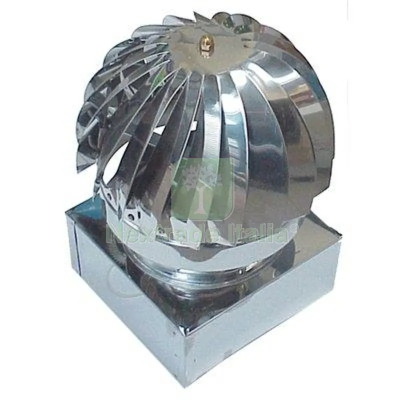VENTOLINO GIREVOLE BASE QUADRA INOX AISI 304 CM 37X37 — Flessibili e allacci — rif. FERX.VIR2655837