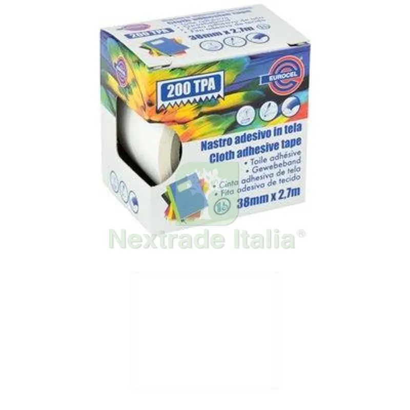 4PZ NASTRO ADESIVO TELATO 200 TPA EUROCEL BIANCO MM 38 ML 2,7 Colore Bianco L CM 270 — Adesivi e sigillanti — rif. FERX.VIR2657822 4PZ NASTRO ADESIVO TELATO 200 TPA EUROCEL BIANCO MM 38 ML 2,7 Colore Bianco L CM 270 — Adesivi e sigillanti — rif. FERX.VIR2657822